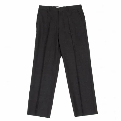 コムデギャルソン オム ドゥ COMME des GARCONS HOMME DEUX グレンチェックウールパンツ チャコール