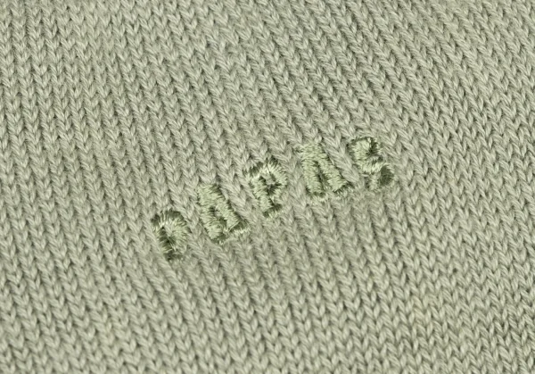 新品!パパスPapas ロゴ刺繍ハイソックス 淡緑M位(25cm~27cm) K-139495_003