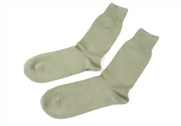 新品!パパスPapas ロゴ刺繍ハイソックス 淡緑M位(25cm~27cm) K-139495_004