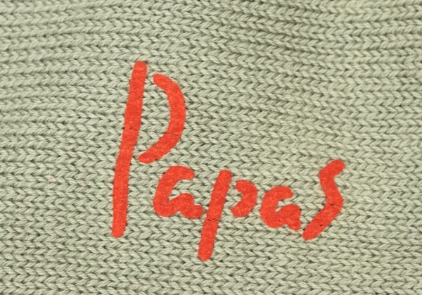 新品!パパスPapas ロゴ刺繍ハイソックス 淡緑M位(25cm~27cm) K-139495_005