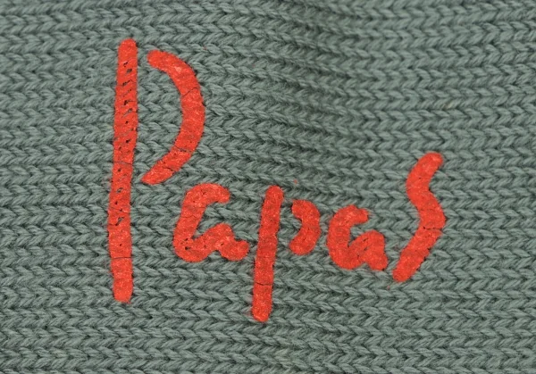 新品!パパスPapas カジキロゴ刺繍ハイソックス 緑M位(25cm~27cm) K-139498_005