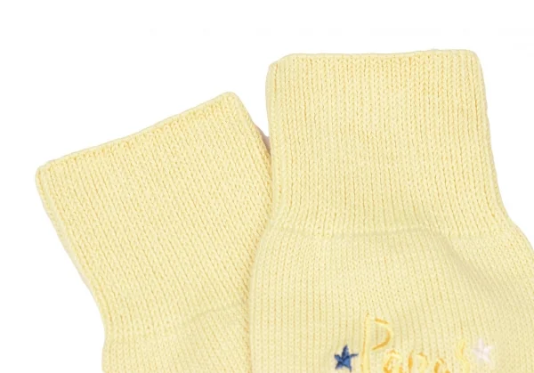 新品!パパスPapas スターロゴ刺繍ハイソックス 黄M位(25cm~27cm) K-139499_002