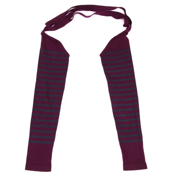 GAULTIER JEAN'S Turtleneck Striped Knit Top & Sleeves K-139500_010