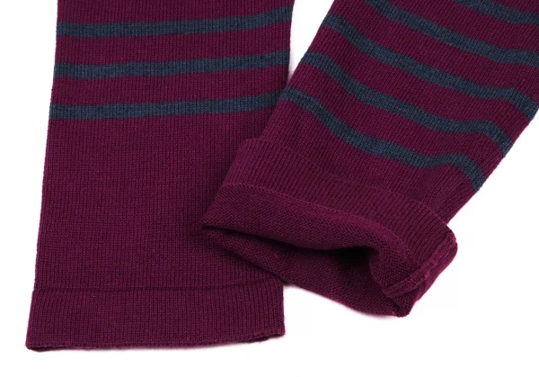 GAULTIER JEAN'S Turtleneck Striped Knit Top & Sleeves K-139500_012