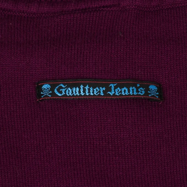 GAULTIER JEAN'S Turtleneck Striped Knit Top & Sleeves K-139500_015