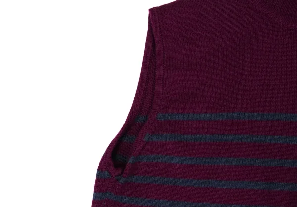 GAULTIER JEAN'S Turtleneck Striped Knit Top & Sleeves K-139500_007