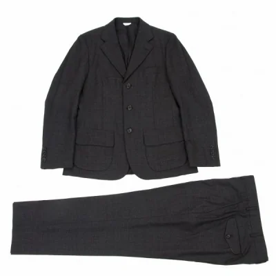 コムデギャルソン オム ドゥ COMME des GARCONS HOMME DEUX ポケットグレンチェックウールセットアップスーツ チャコール