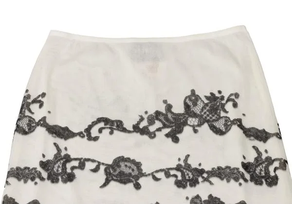 ジャンポールゴルチエJean Paul GAULTIER PARIS フラワーレースプリントパワーネットセットアップ 白40 K-139505_013