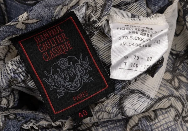 Jean-Paul GAULTIER CLASSIQUE Printed Mesh T Shirt K-139506_015