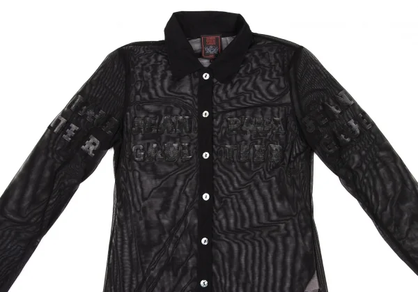 Jean Paul GAULTIER CLASSIQUE Logo Printed Mesh Shirt K-139507_003