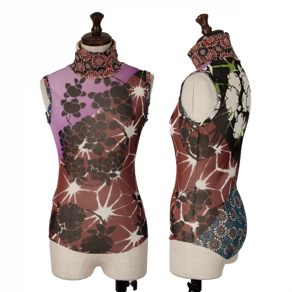 ジャンポールゴルチエ ファムJean Paul GAULTIER FEMME フラワープリントパワーネットノースリーブ マルチ40 K-139512_001
