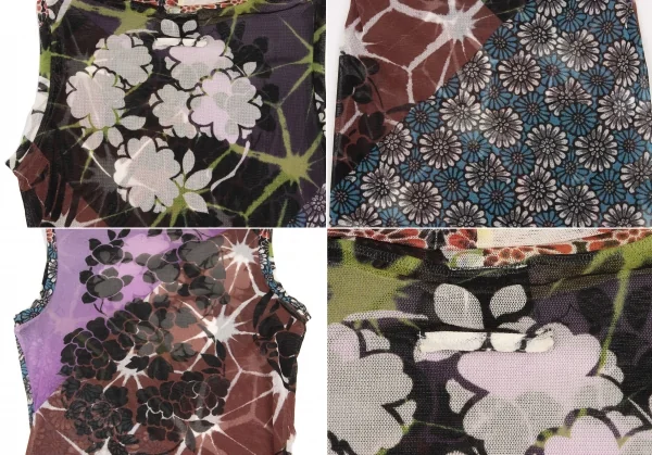 ジャンポールゴルチエ ファムJean Paul GAULTIER FEMME フラワープリントパワーネットノースリーブ マルチ40 K-139512_012