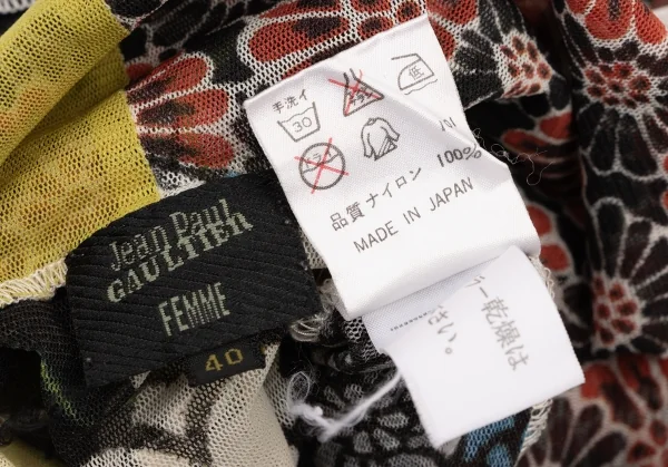 ジャンポールゴルチエ ファムJean Paul GAULTIER FEMME フラワープリントパワーネットノースリーブ マルチ40 K-139512_017