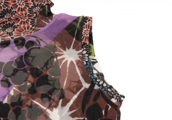 ジャンポールゴルチエ ファムJean Paul GAULTIER FEMME フラワープリントパワーネットノースリーブ マルチ40 K-139512_007