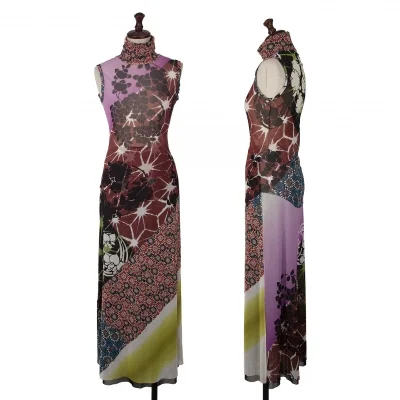 Jean Paul GAULTIER FEMME Printed Mesh Sleeveless & Skirt