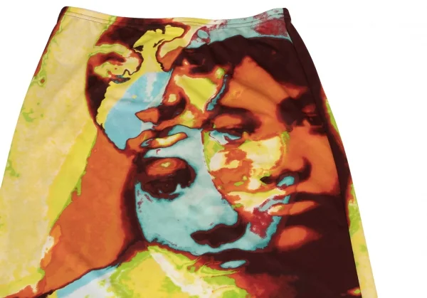 Jean Paul GAULTIER FEMME Psychedelic Face Printed Skirt K-139520_006