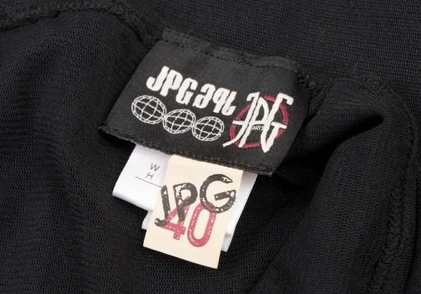 ジャンポールゴルチエJean Paul GAULTIER PARIS ゴシックプリントパワーネットセットアップ 黒40 K-139523_020