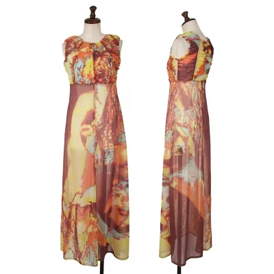 Jean-Paul GAULTIER FEMME Psychedelic Printed Mesh Dress