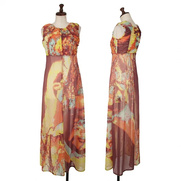 Jean-Paul GAULTIER FEMME Psychedelic Printed Mesh Dress Multi-Color 40 K-139527_001