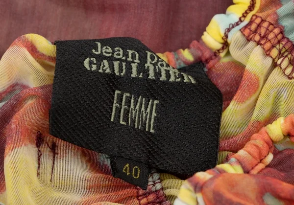 Jean-Paul GAULTIER FEMME Psychedelic Printed Mesh Dress K-139527_012