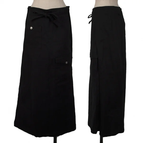 Jean-Paul GAULTIER Pocket Design Wrap Skirt Black 40 K-139532_001