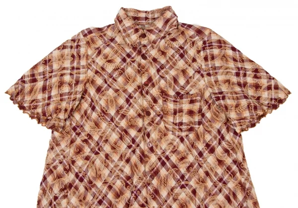 JPG by GAULTIER Botanical Printed Check Shirt K-139548_003