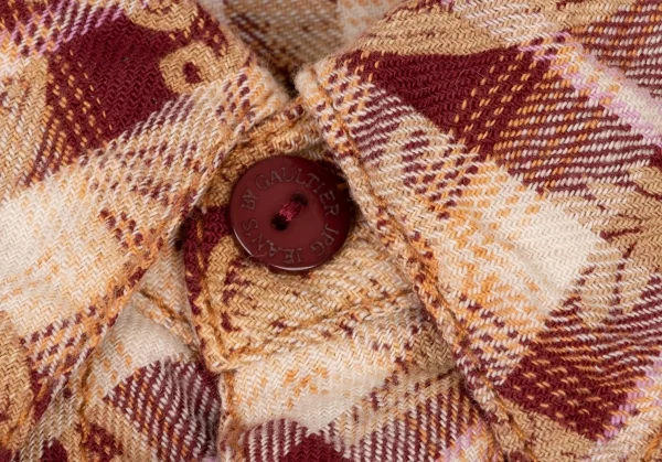 JPG by GAULTIER Botanical Printed Check Shirt K-139548_005