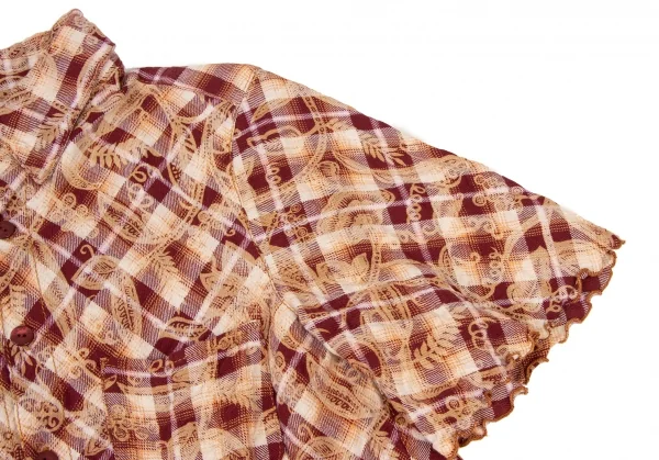 JPG by GAULTIER Botanical Printed Check Shirt K-139548_006