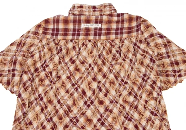 JPG by GAULTIER Botanical Printed Check Shirt K-139548_011