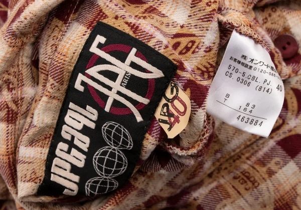 JPG by GAULTIER Botanical Printed Check Shirt K-139548_014