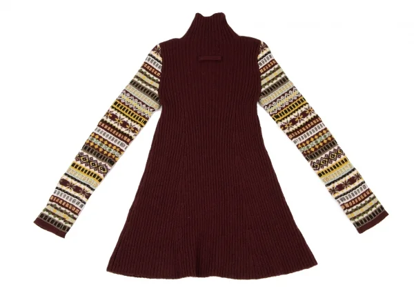 Jean-Paul GAULTIER FEMME Fair Isle Sleeves Knit Sweater K-139549_010