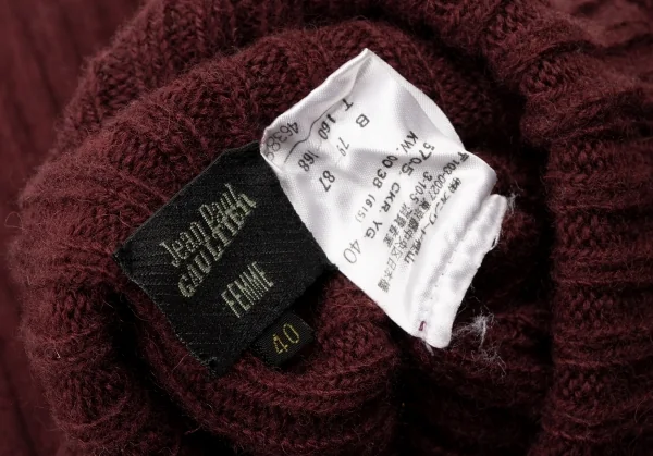 Jean-Paul GAULTIER FEMME Fair Isle Sleeves Knit Sweater K-139549_014