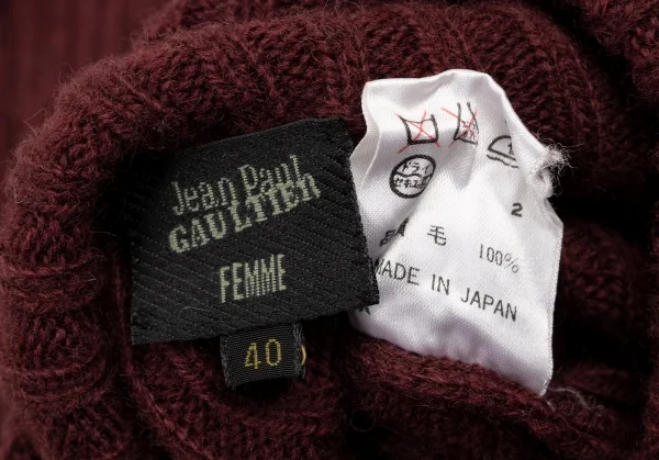 Jean-Paul GAULTIER FEMME Fair Isle Sleeves Knit Sweater K-139549_015