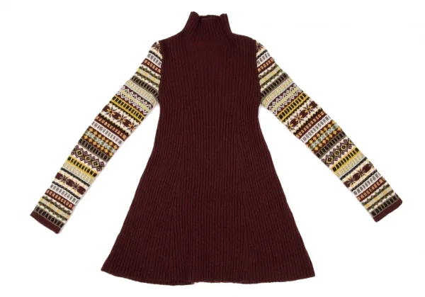 Jean-Paul GAULTIER FEMME Fair Isle Sleeves Knit Sweater K-139549_002