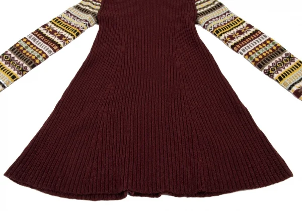 Jean-Paul GAULTIER FEMME Fair Isle Sleeves Knit Sweater K-139549_008