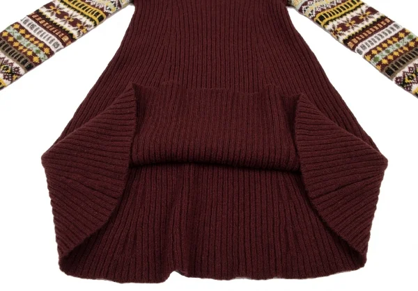 Jean-Paul GAULTIER FEMME Fair Isle Sleeves Knit Sweater K-139549_009