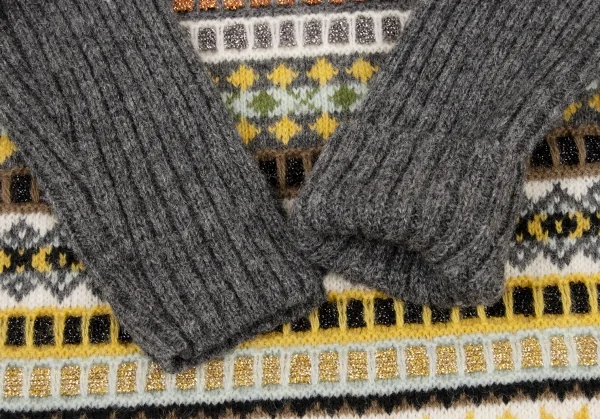 Jean-Paul GAULTIER FEMME Fair Isle Turtle Neck Knit Sweater K-139553_007