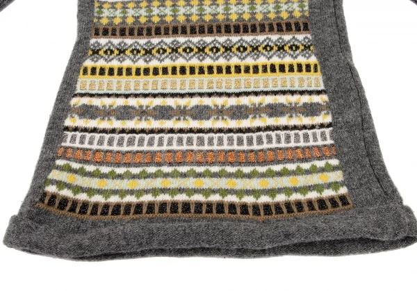 Jean-Paul GAULTIER FEMME Fair Isle Turtle Neck Knit Sweater K-139553_009