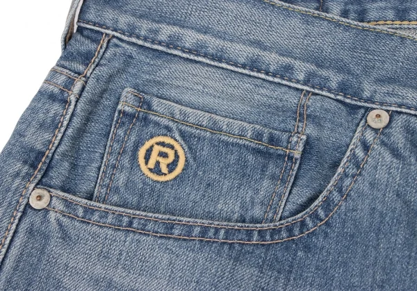 アベイシングエイプA BATHING APE バックポケット刺繍デザインデニムパンツ ライトブルーM K-139565_004