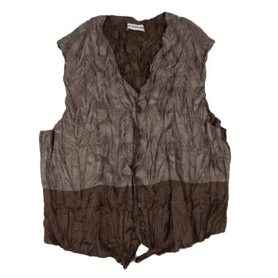 ISSEY IYAKE MEN Wrinkled Pleats Switching Design Vest