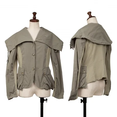 SENSOUNICO &.£YCIA' Switching Design Big Collar Jacket