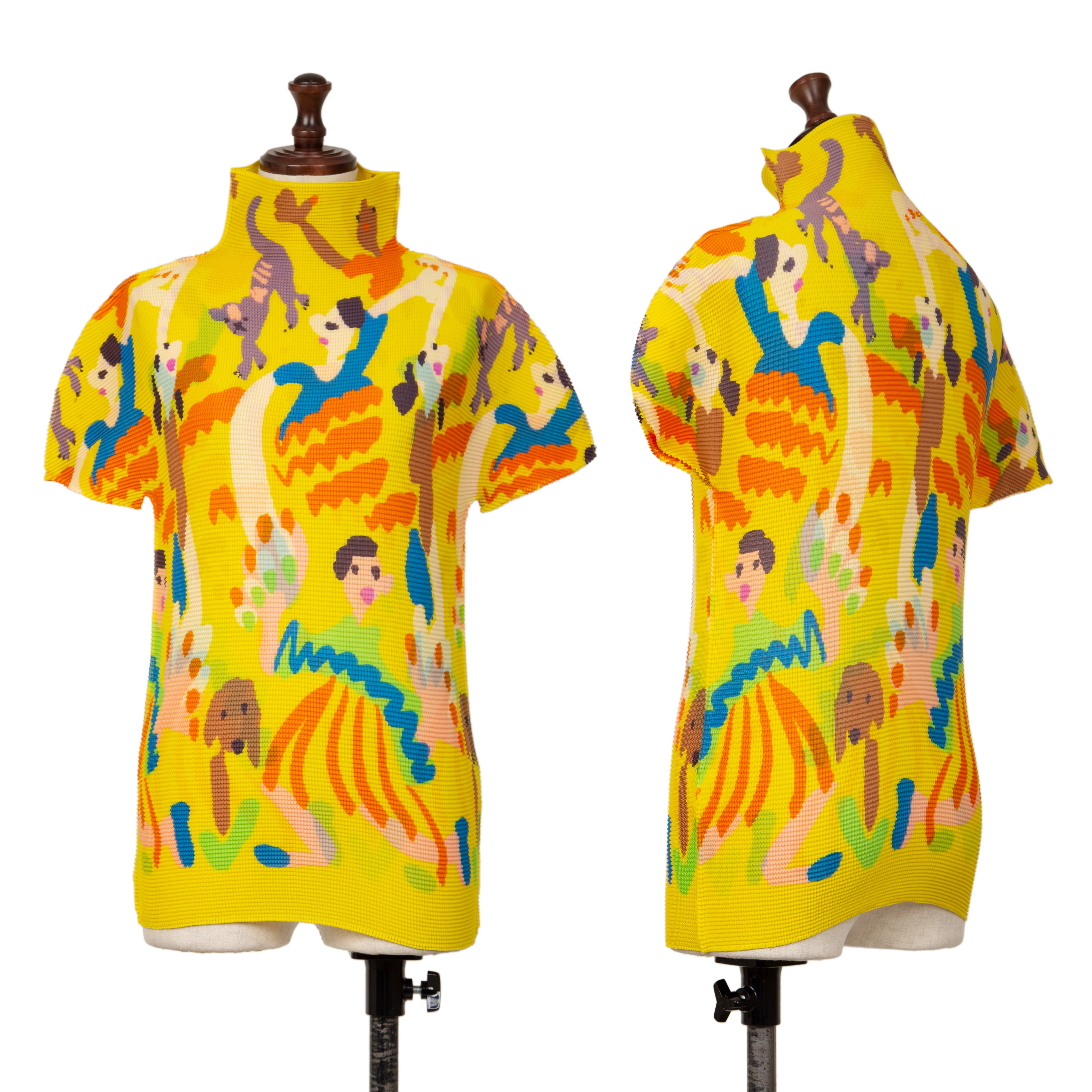 イッセイミヤケ ミーISSEY MIYAKE me DANCE プリントストレッチ