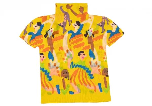 新製品情報も満載 イッセイミヤケ ミーISSEY MIYAKE me DANCE プリントストレッチ トップス