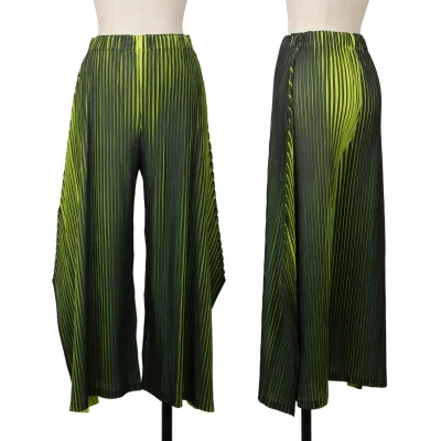 PLEATS PLEASE Bicolor Pleated Wide Pants