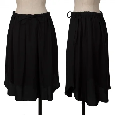 JIL SANDER NAVY Waist Cord Design Tuck Skirt
