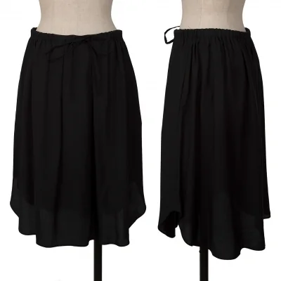 JIL SANDER NAVY Waist Cord Design Tuck Skirt