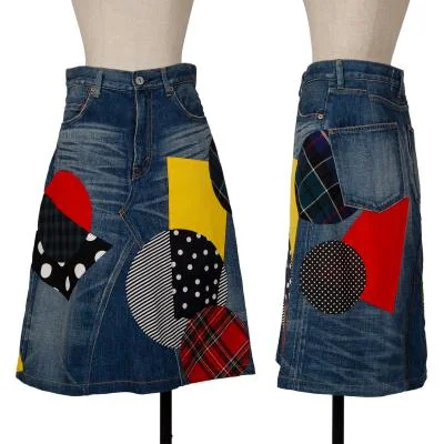 JUNYA WATANABE COMME des GARCONS denim Patchwork Denim Skirt