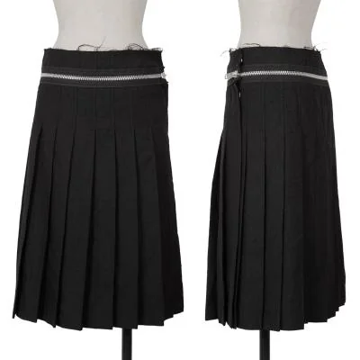 tricot COMME des GARCONS Wrinkled Zip Pleats Skirt