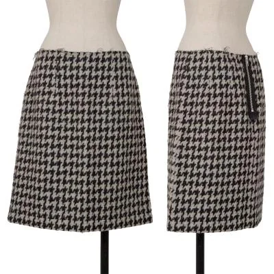 tricot COMME des GARCONS Wool Mohair Houndstooth Skirt