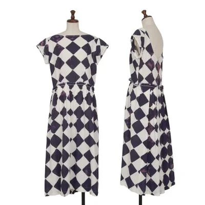 COMME des GARCONS Diamond Pattern Dyed Cotton Dress